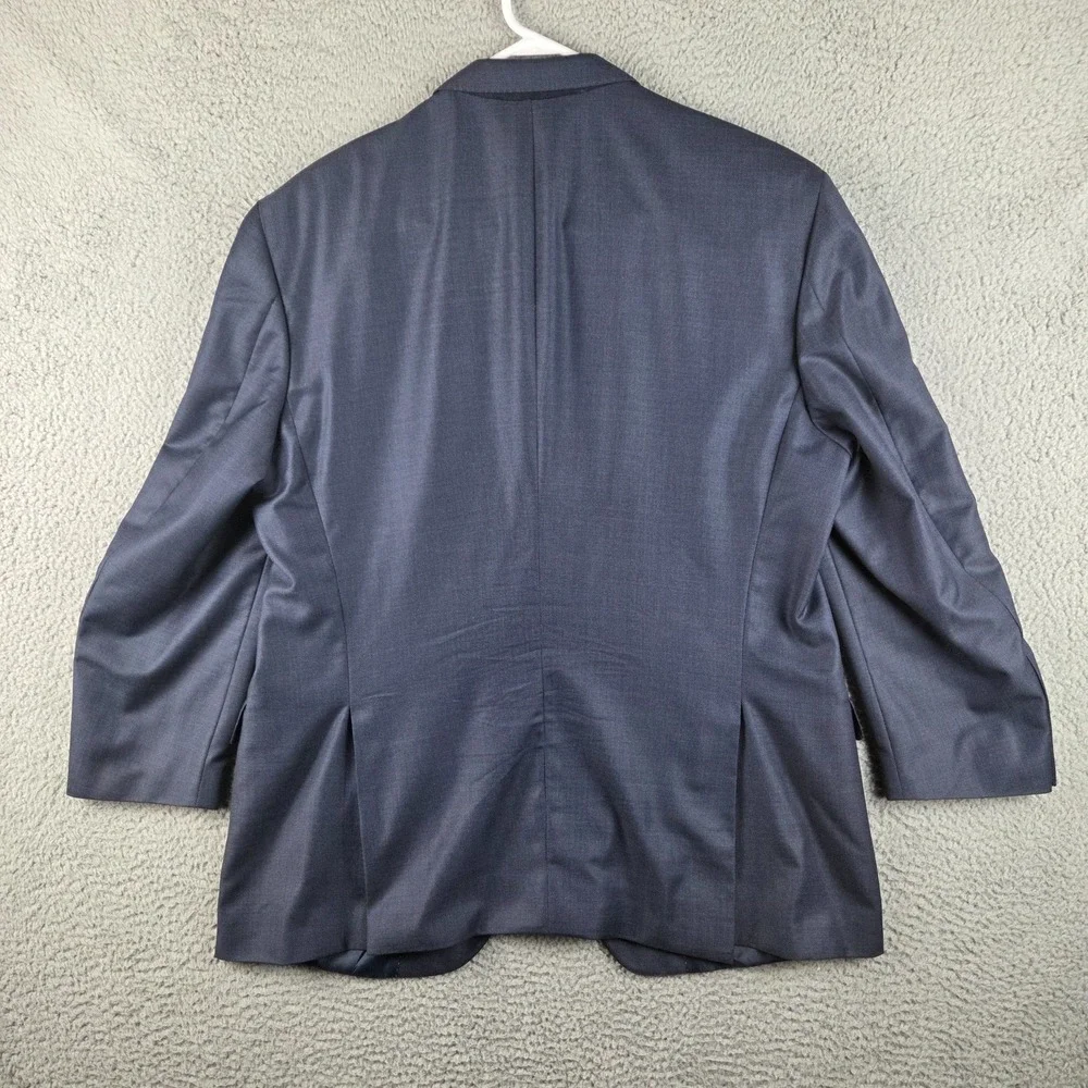 Peter Millar Blazer Sport Coat Jacket 2-Button‎ Laine Wool Mens 46R Blue